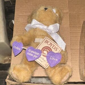Boyds Bears Plush Bear with Purple and Cream Accents